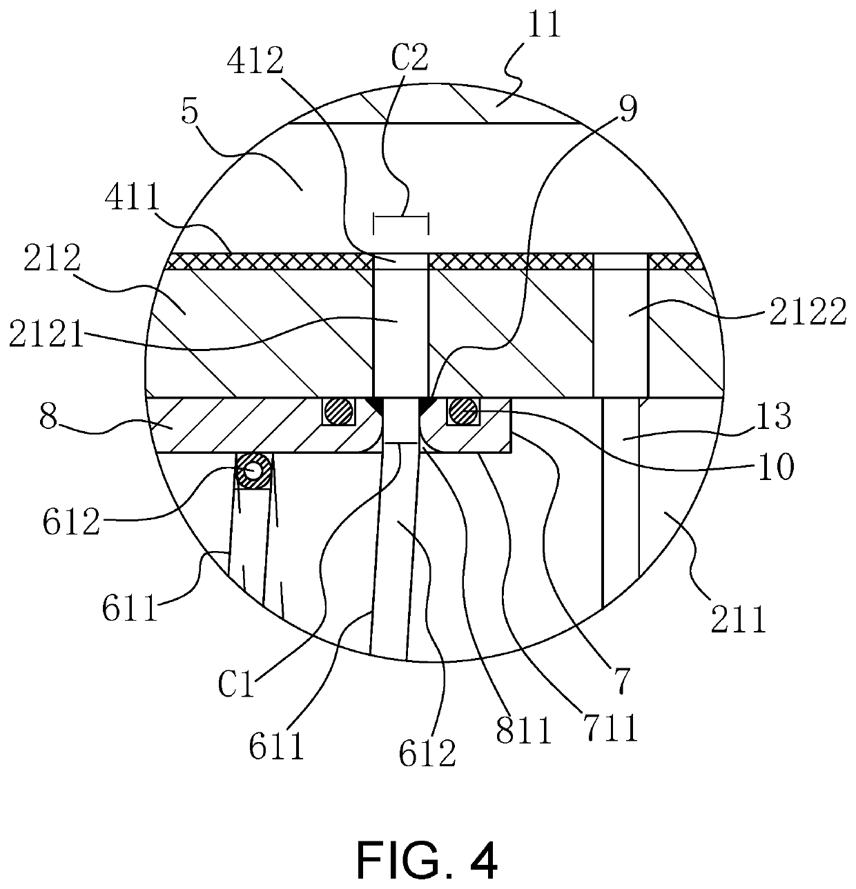 Formation method for liquid rubber composite nodes with tubular flow channel