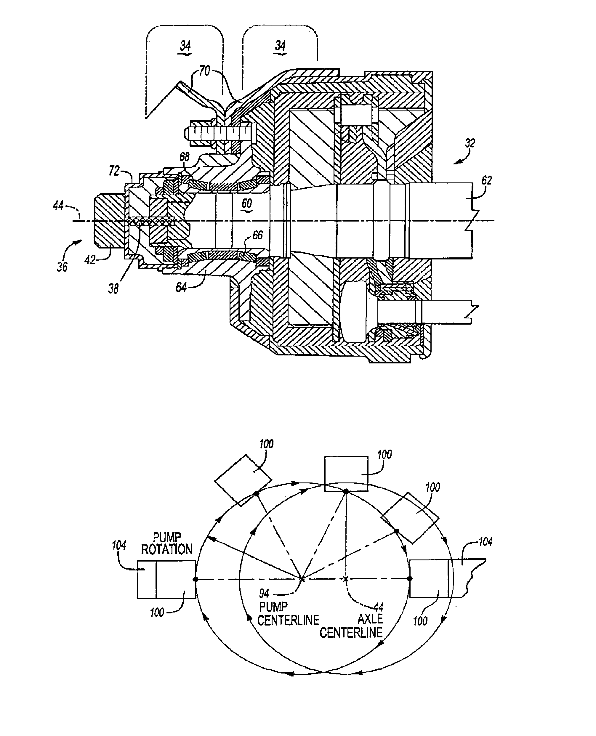 Wheel end tire air pump