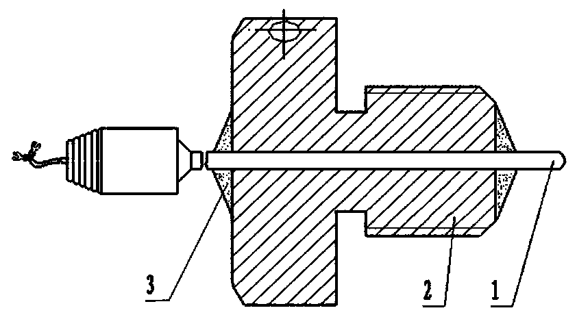 A device for measuring the temperature of cylinder seat oil