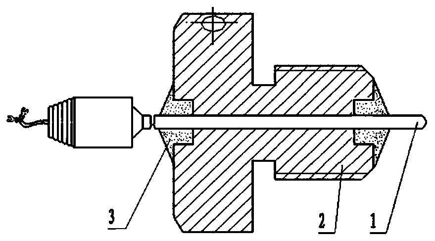 A device for measuring the temperature of cylinder seat oil