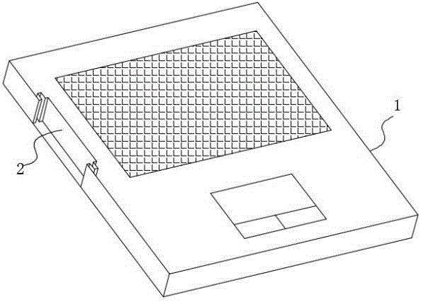 Computer cooling locker interface and cooling dedusting device coordinating with locker interface