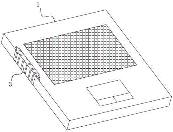 Computer cooling locker interface and cooling dedusting device coordinating with locker interface