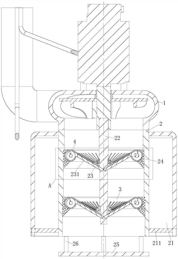 Filtering and self-collecting type submersible sewage pump