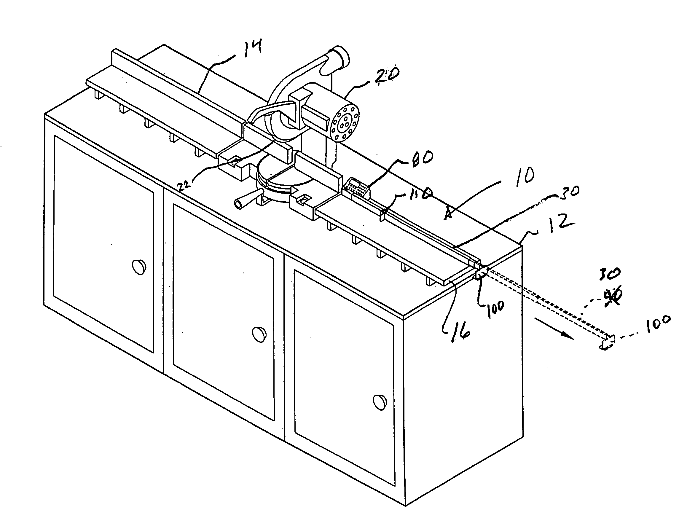 Repetitive fence for cross-cutting materials