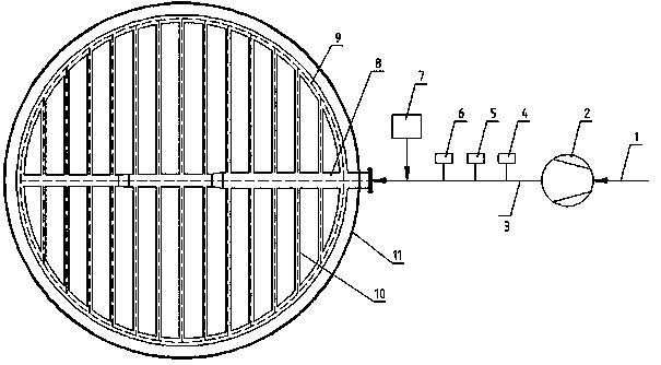 Oxidation air uniform-distribution device for calcium desulphurization