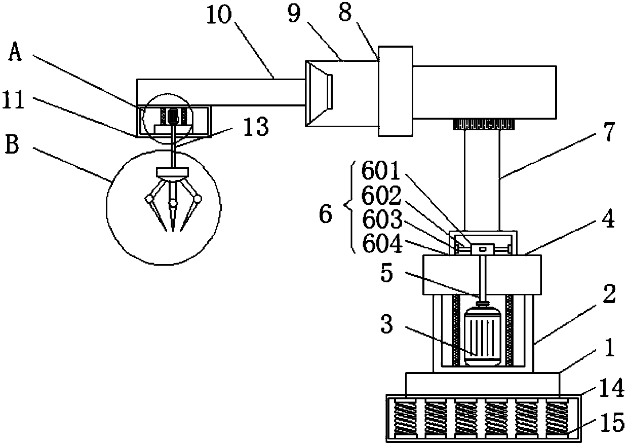 Industrial robot clamping arm