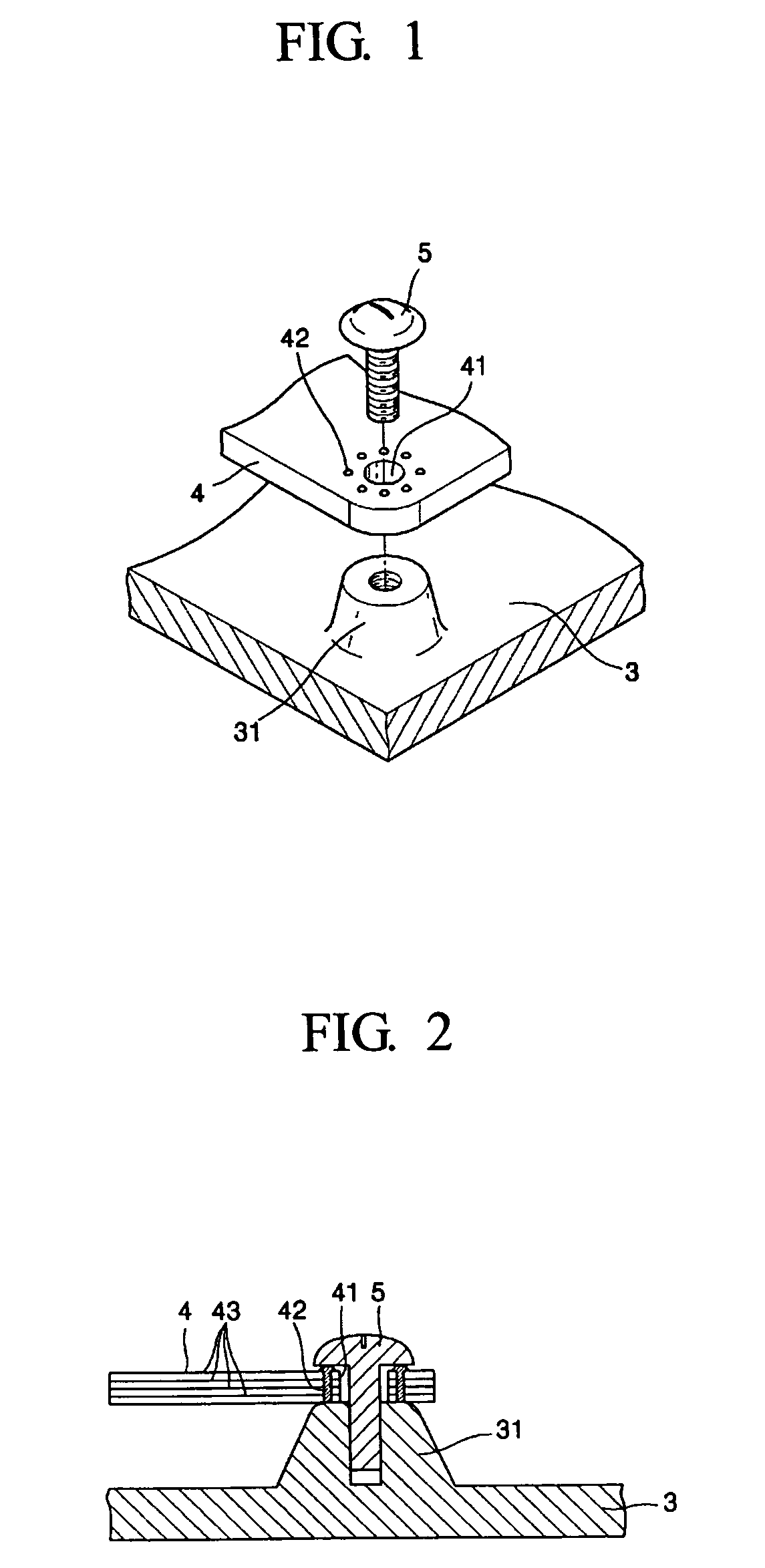 Structures for coupling and grounding a circuit board in a plasma display device