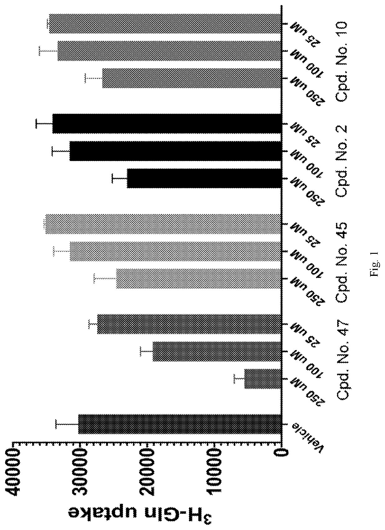 Amino acid transport inhibitors and the uses thereof