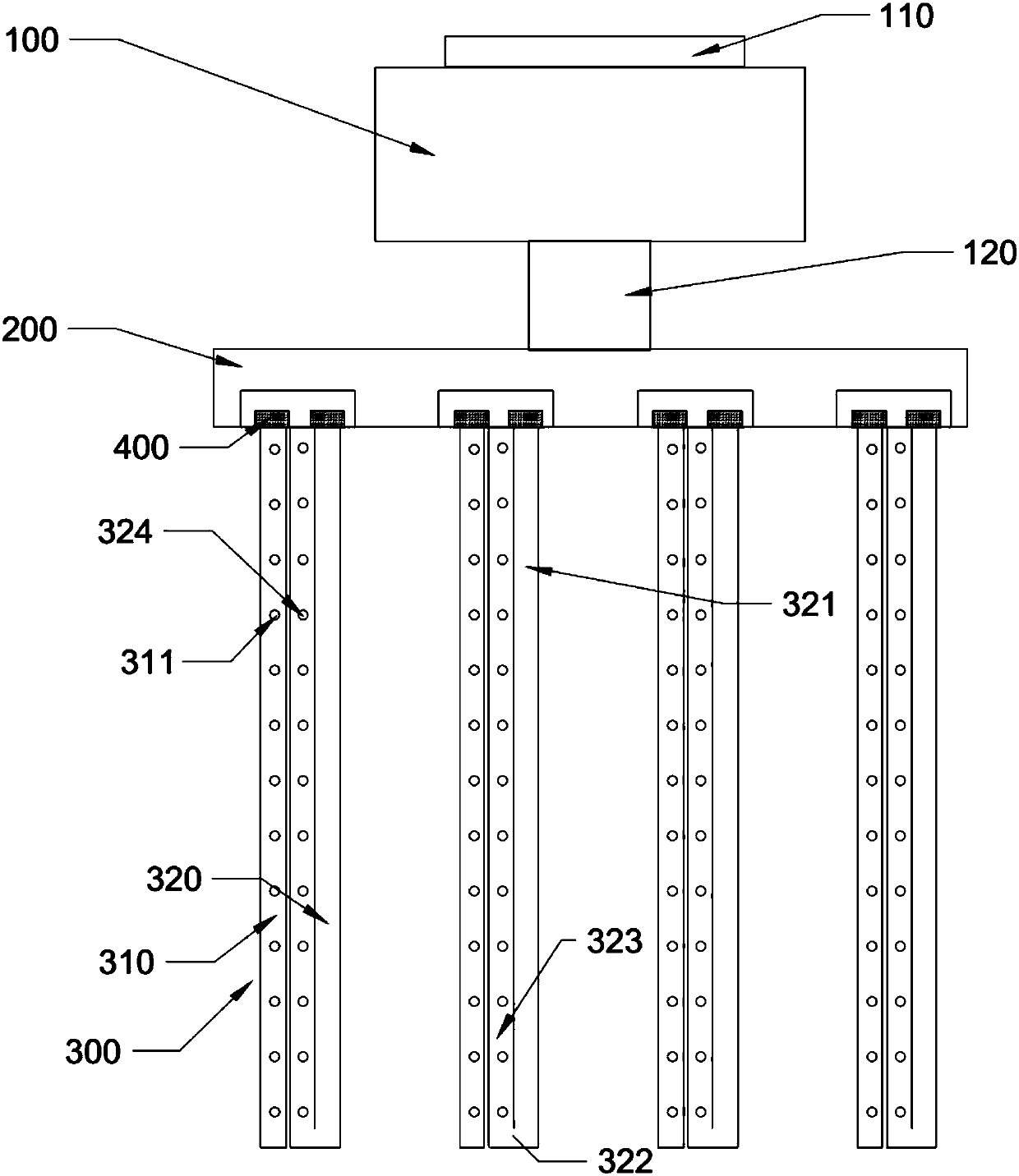 Air conditioner indoor unit with bidirectional air outlet pipelines