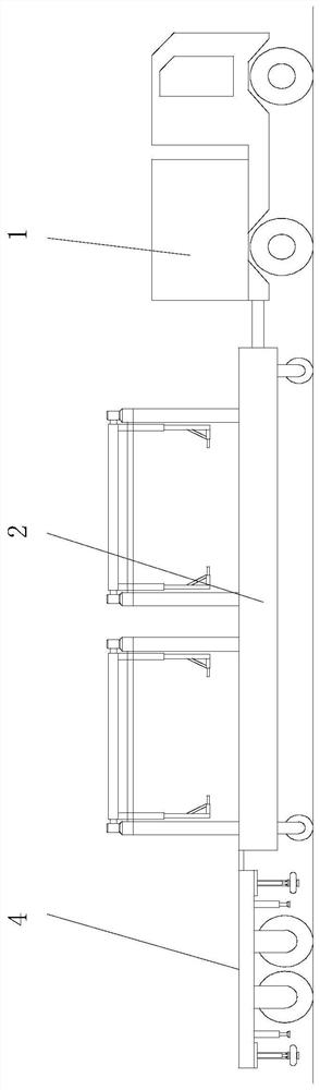 Modularized road laying device