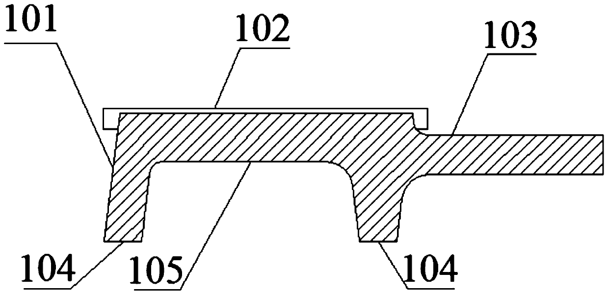 A seamless expansion and contraction device for the detection surface of a medium-low speed maglev track sensor