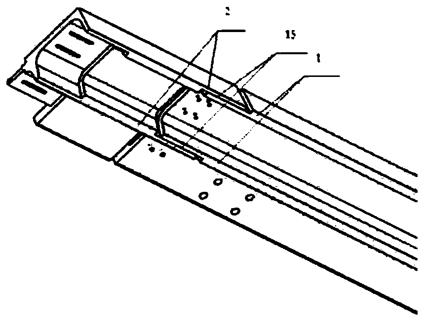 A seamless expansion and contraction device for the detection surface of a medium-low speed maglev track sensor