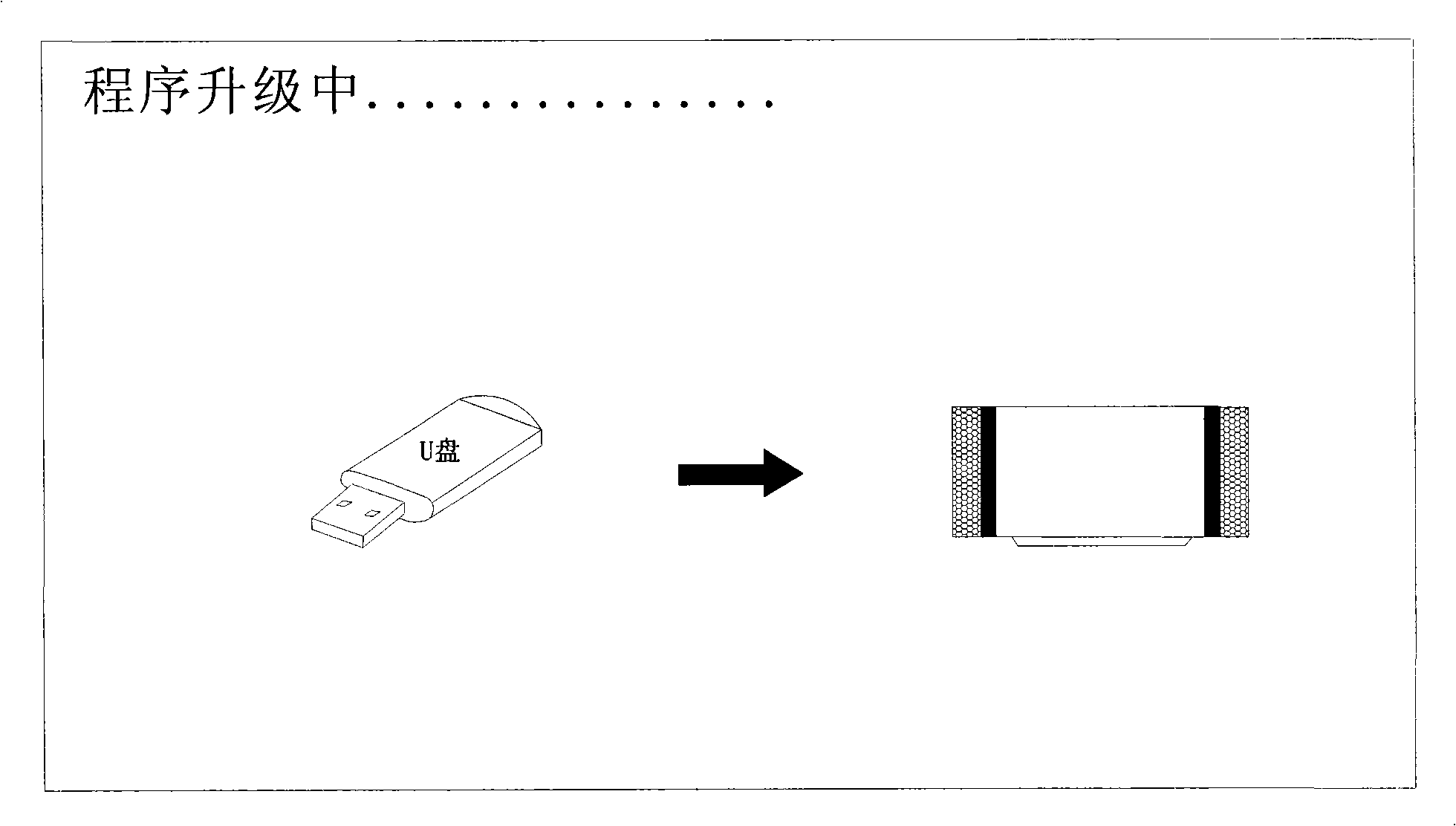 Method and interface for upgrading flash through USB interface for digital LCD TV