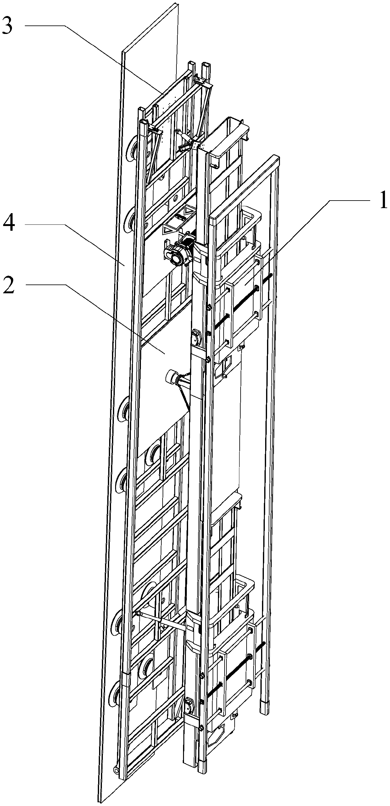 Automatic grabbing and installing device for large plates