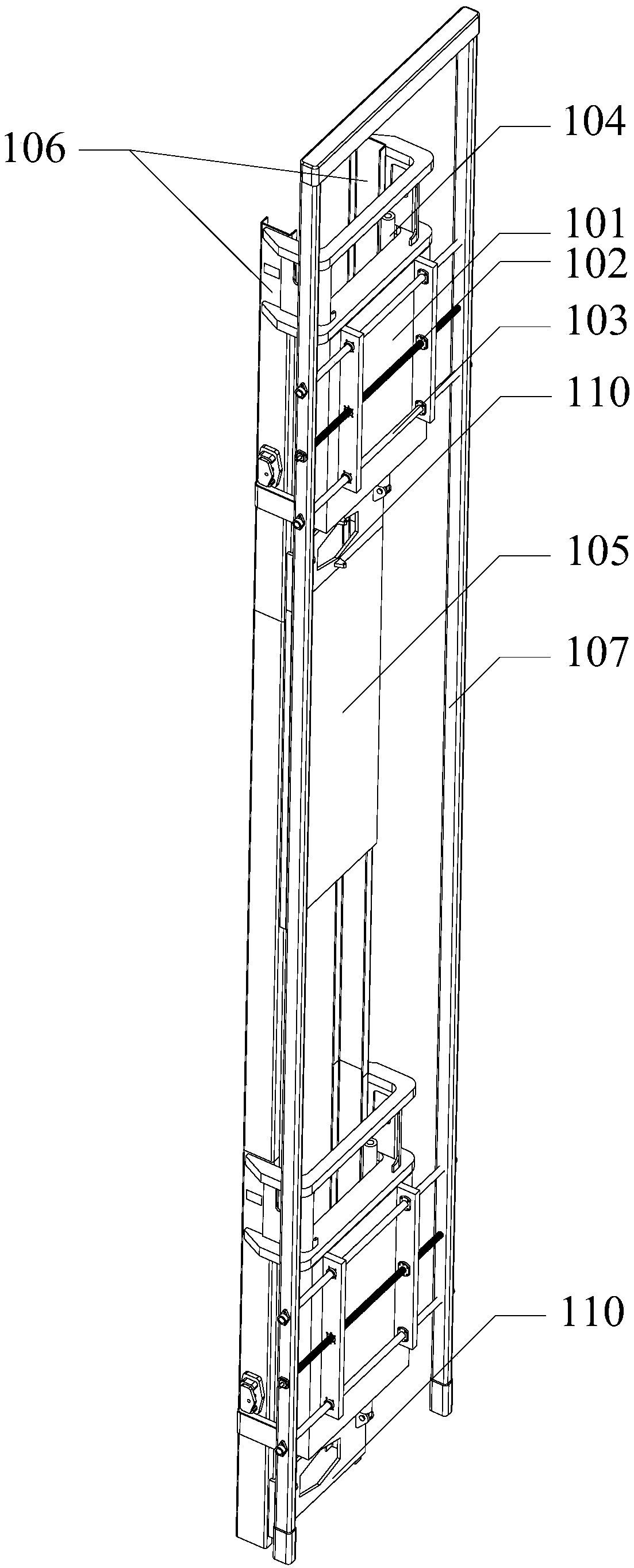 Automatic grabbing and installing device for large plates