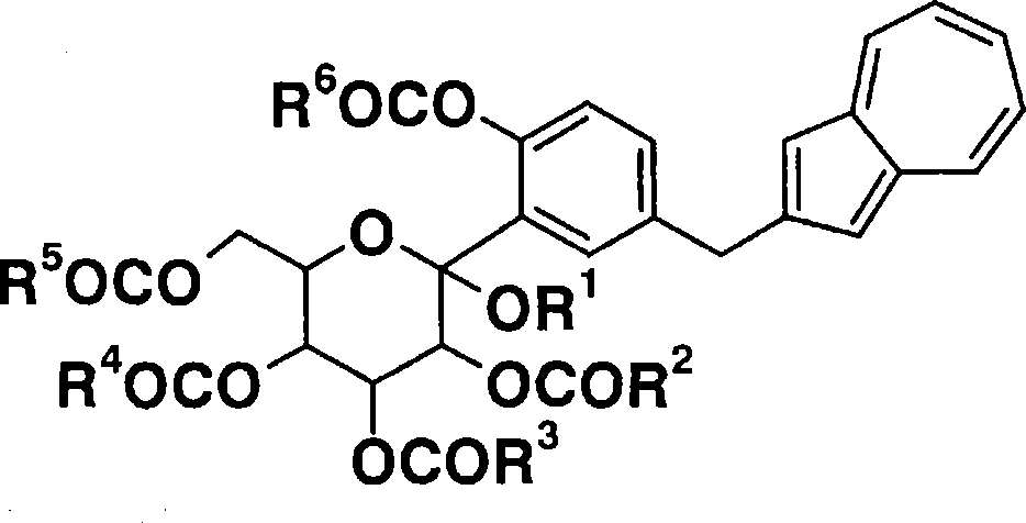 Process for production of azulene derivatives and intermediates for the synthesis of the same