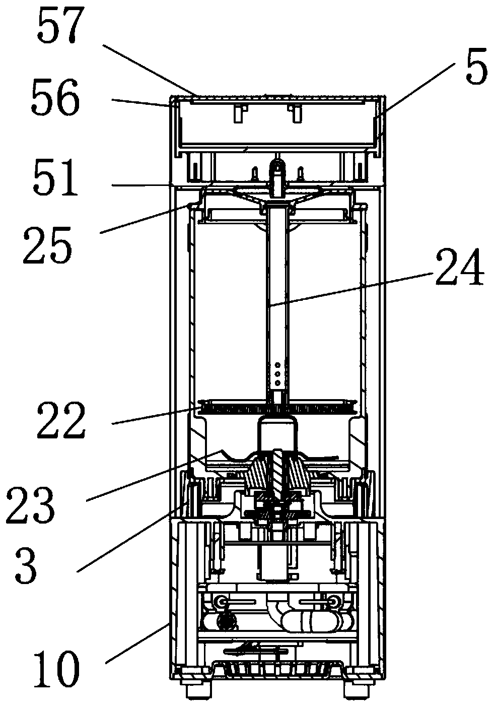 Coffee maker with bean grinding function