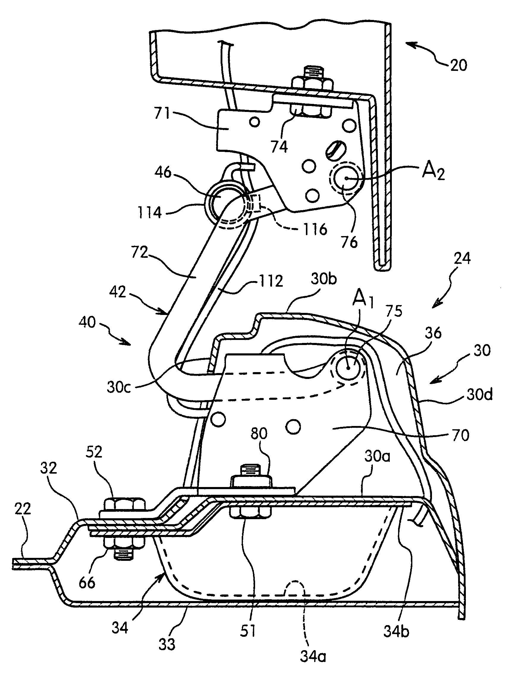 Vehicle door hinge assembly