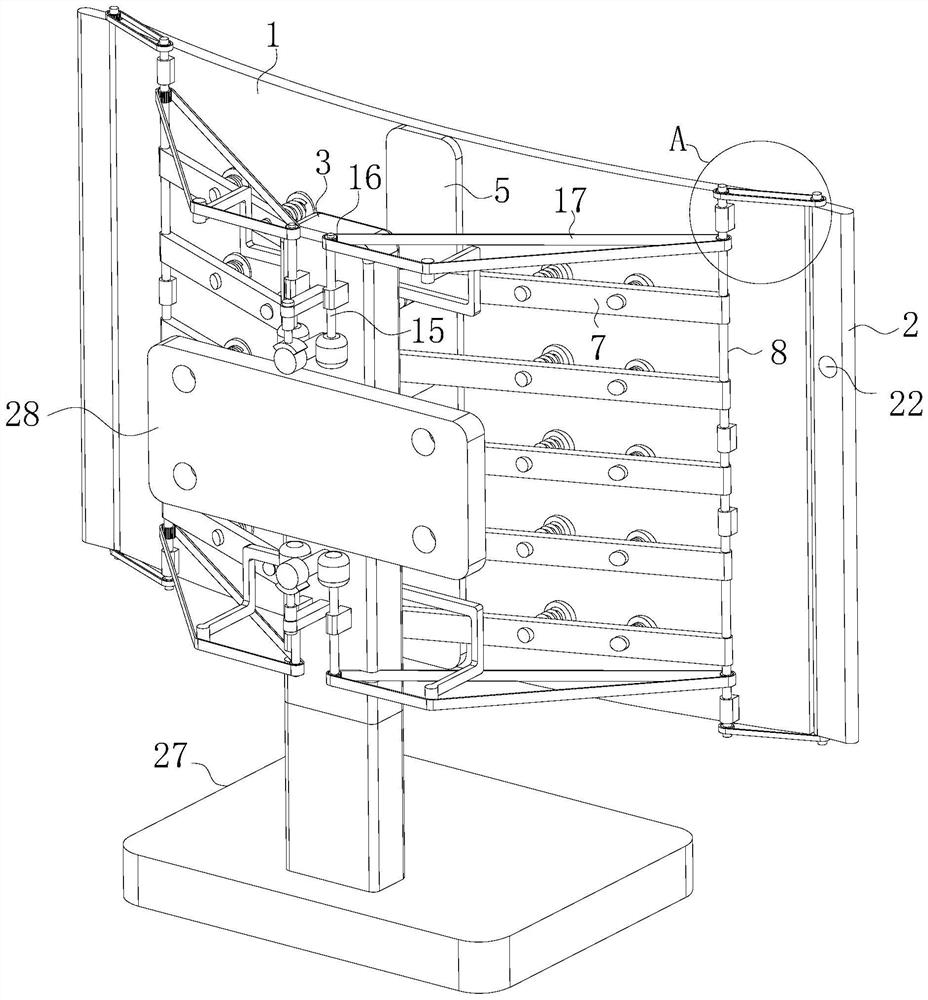 Flexible and straight conversion device of flexible screen