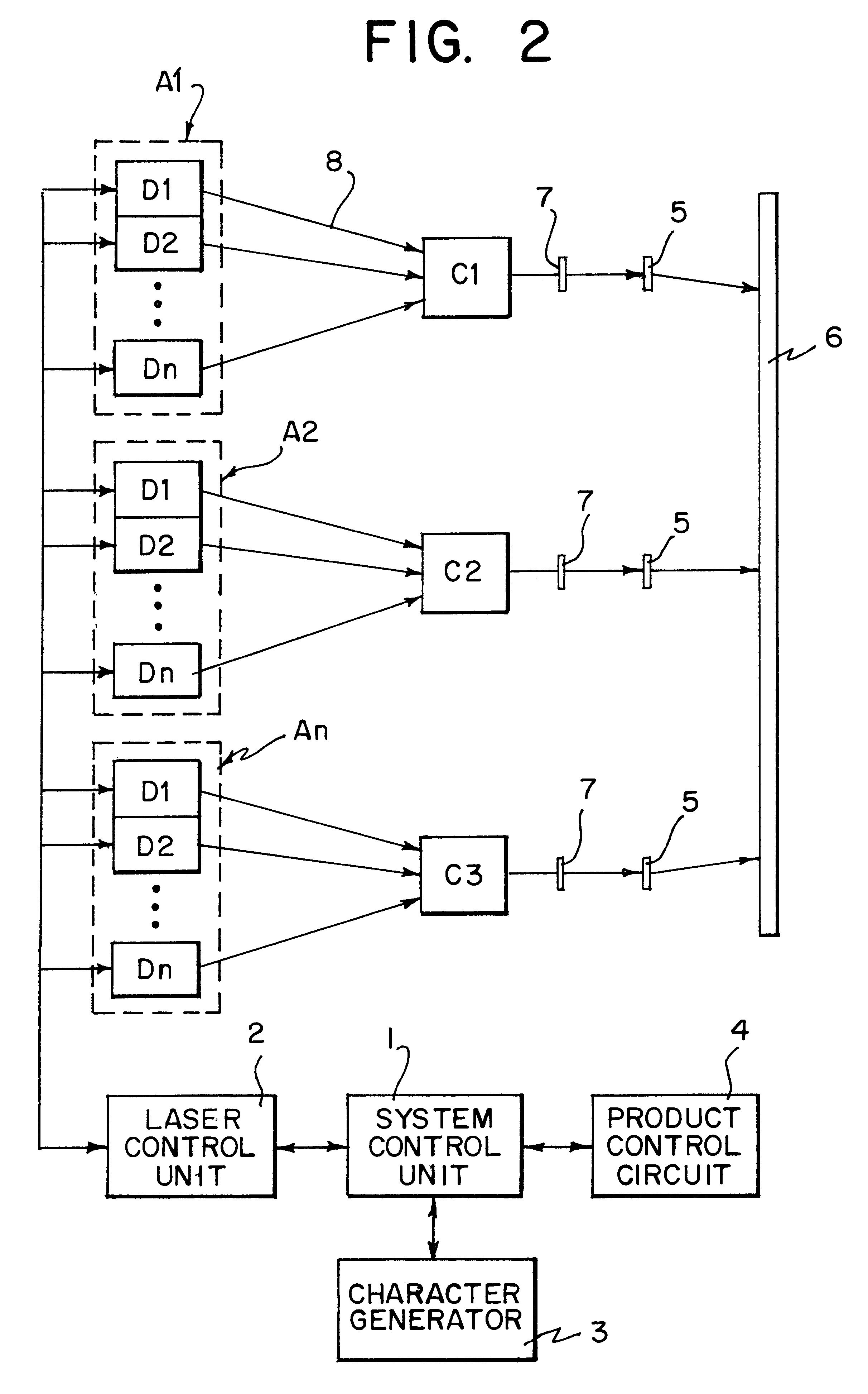 Laser marking apparatus with diode laser matrix