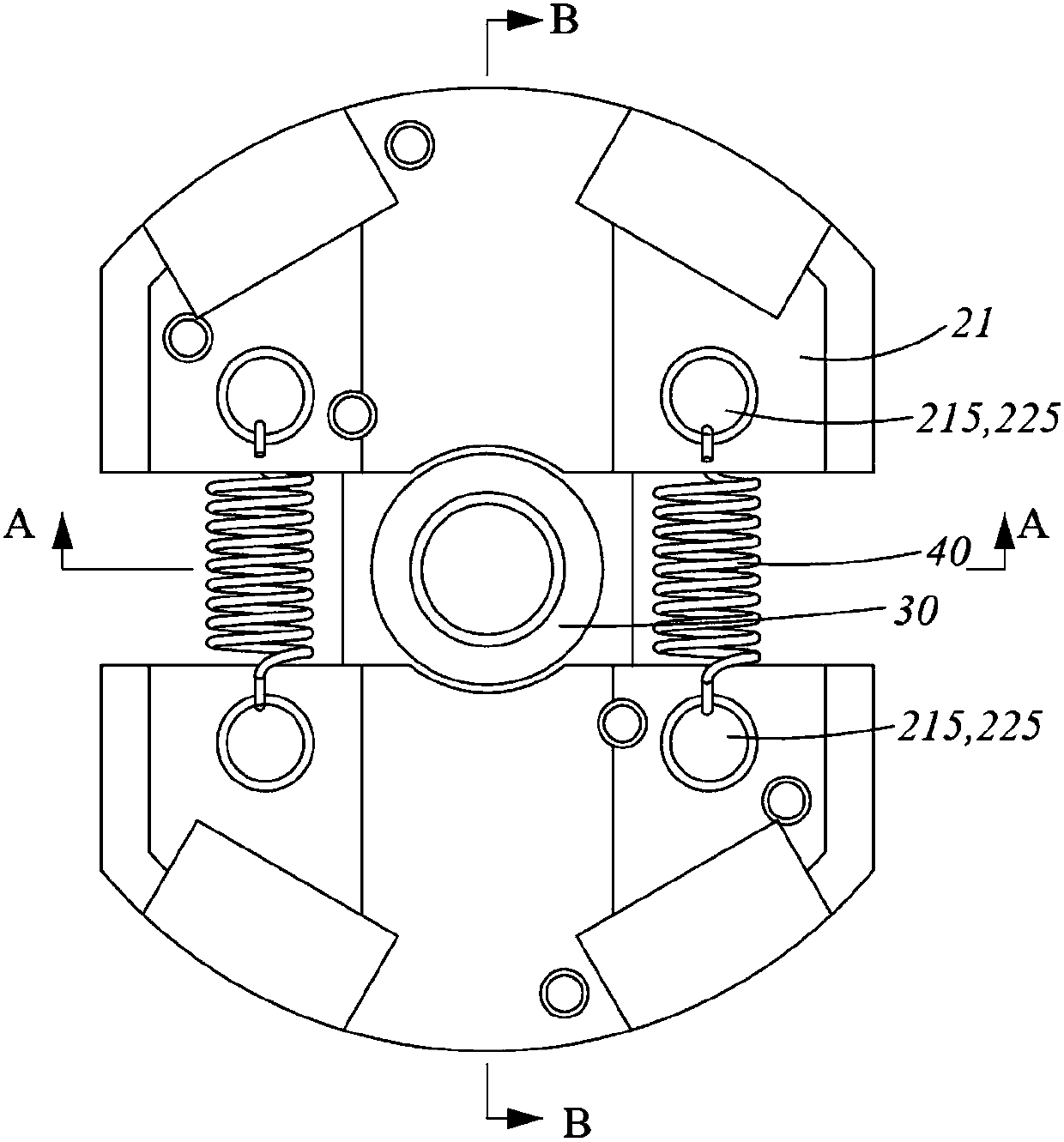 Clutch, electric tool with clutch, gardening tool with clutch and food waste processor with clutch