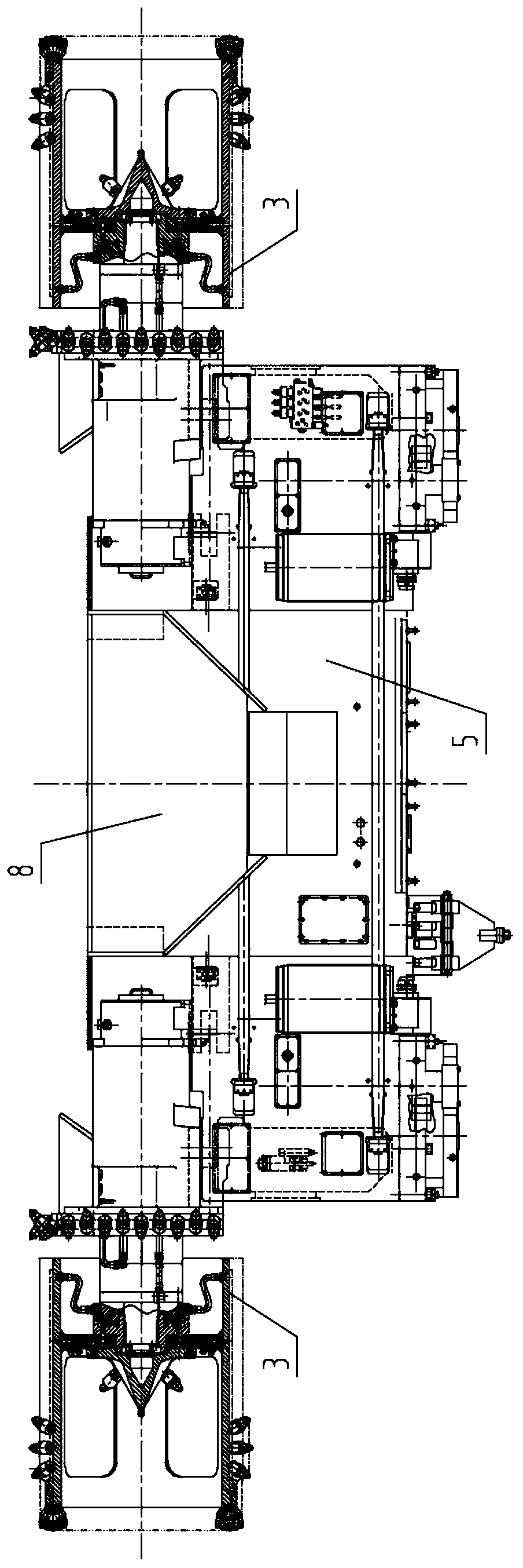 Drilling and planing part of thin coal seam drilling and planing combined coal mining machine