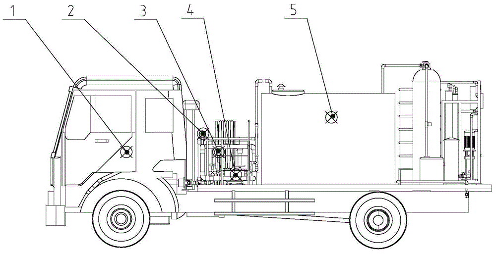 Mobile self-supply substation electrified water flushing auxiliary flushing robot system and method