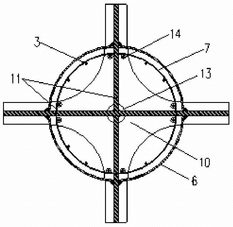 Circular Steel Tube Confined Reinforced Concrete Column-Steel Beam Frame Joints with Steel Beams Through