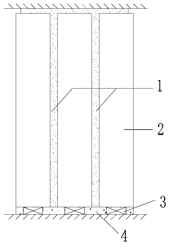 Non-bearing type light thin-wall damping partition wall