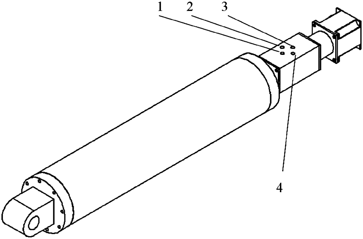 Internal-drive internal indirect feedback type digital hydraulic cylinder structure