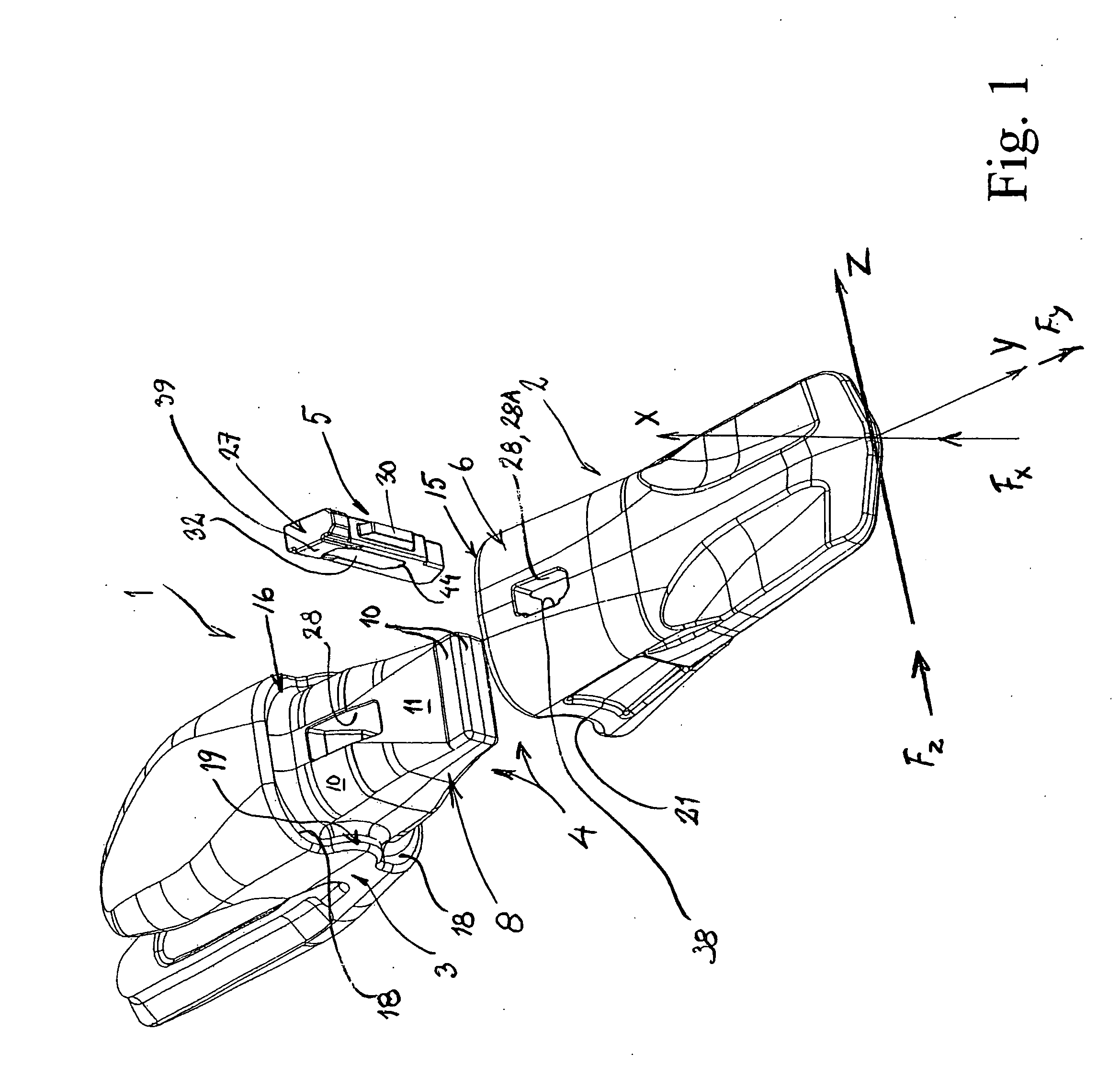 Wearing parts system for detachable fitting of wearing parts for the tool of a cultivating machine