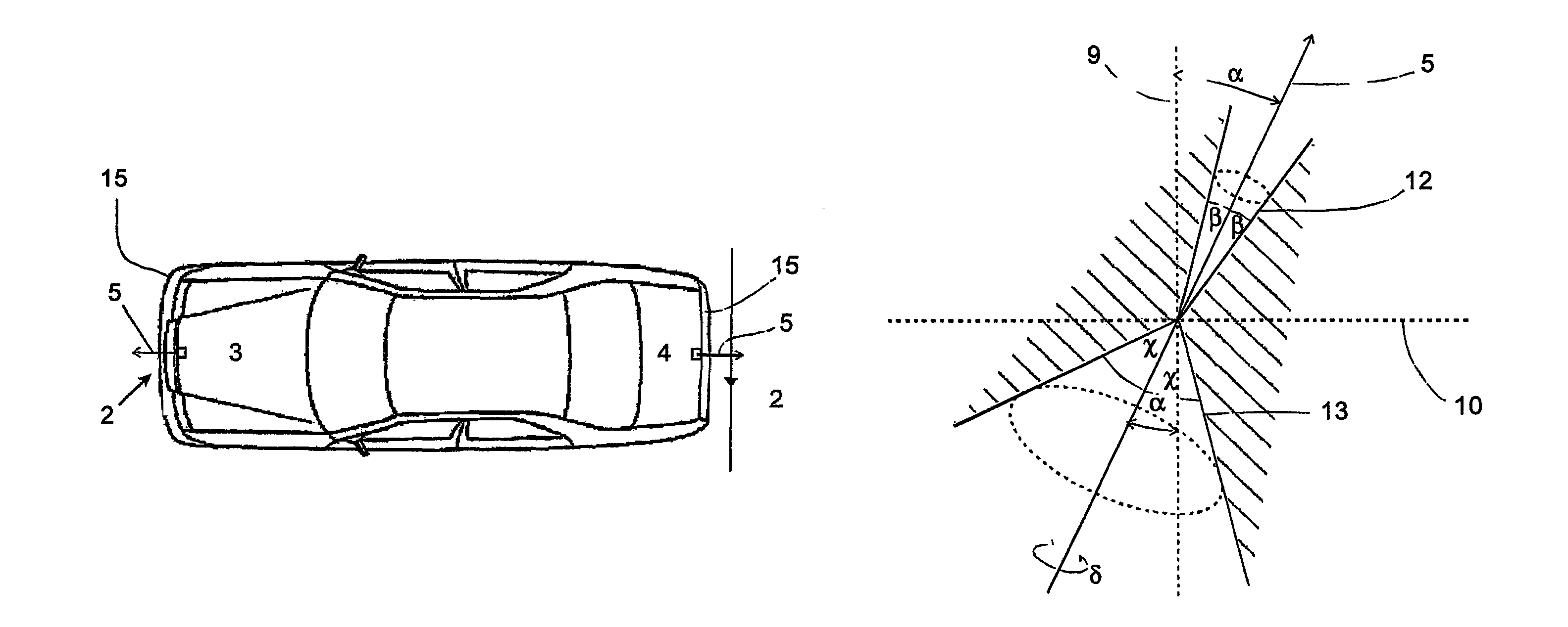 Vehicle with a catadioptric camera