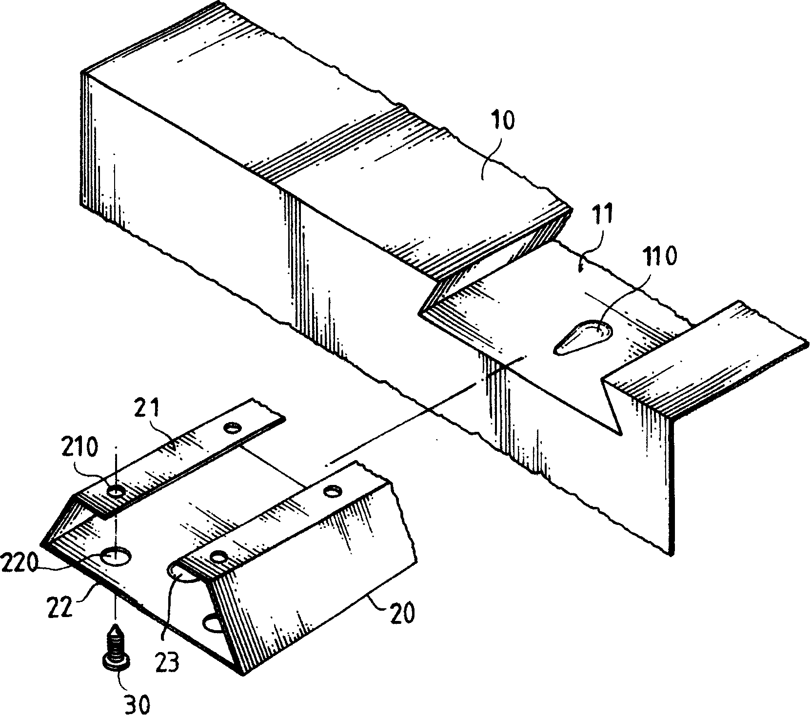 Fixing structure for slide way type cooker hood