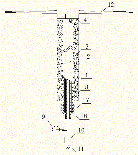 High-pressure gas seam-expanding, grouting and water-plugging method for precutting trough of microfissure surrounding rock