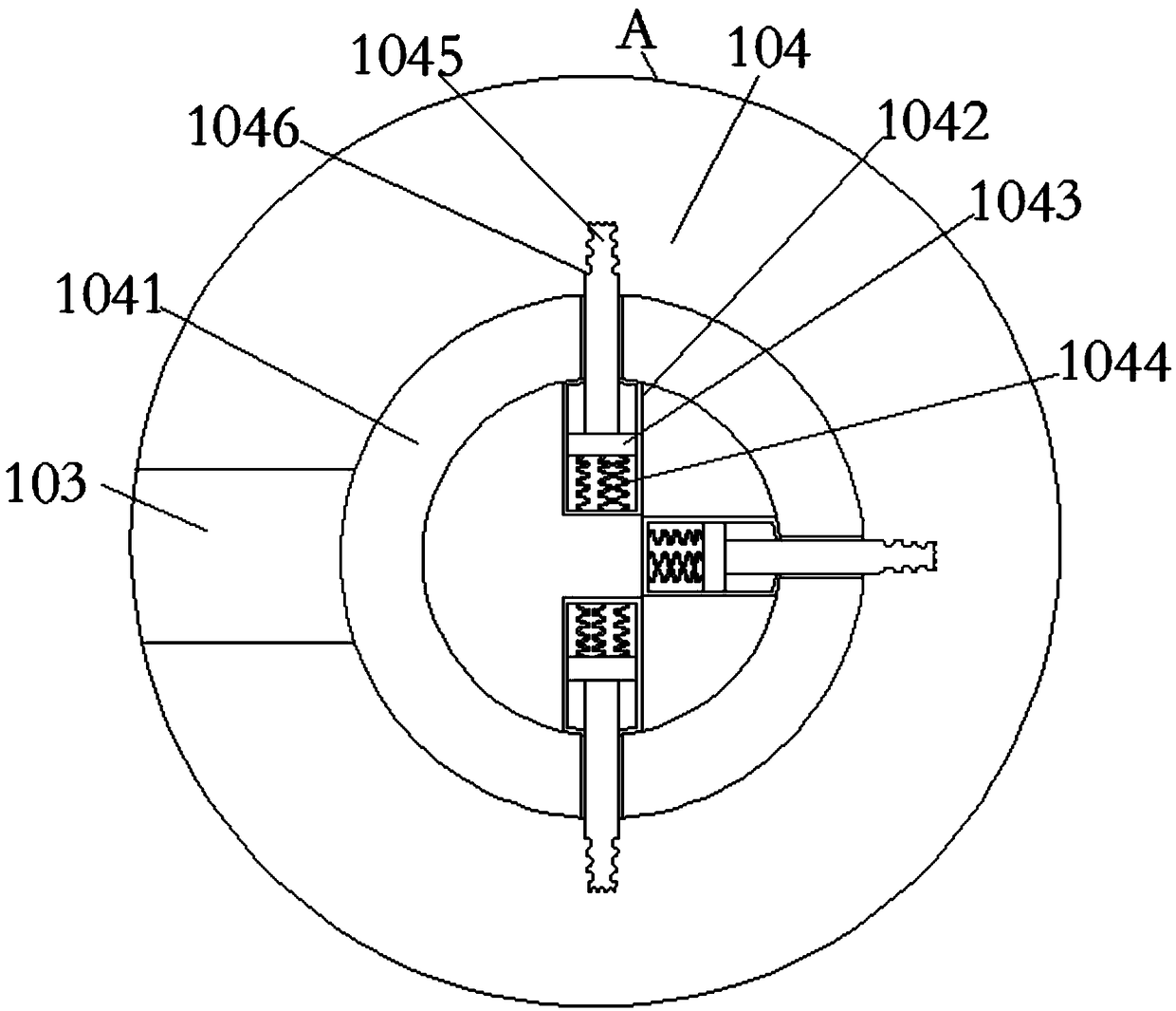 Powder breaking mechanism for secondary utilization of waste glass