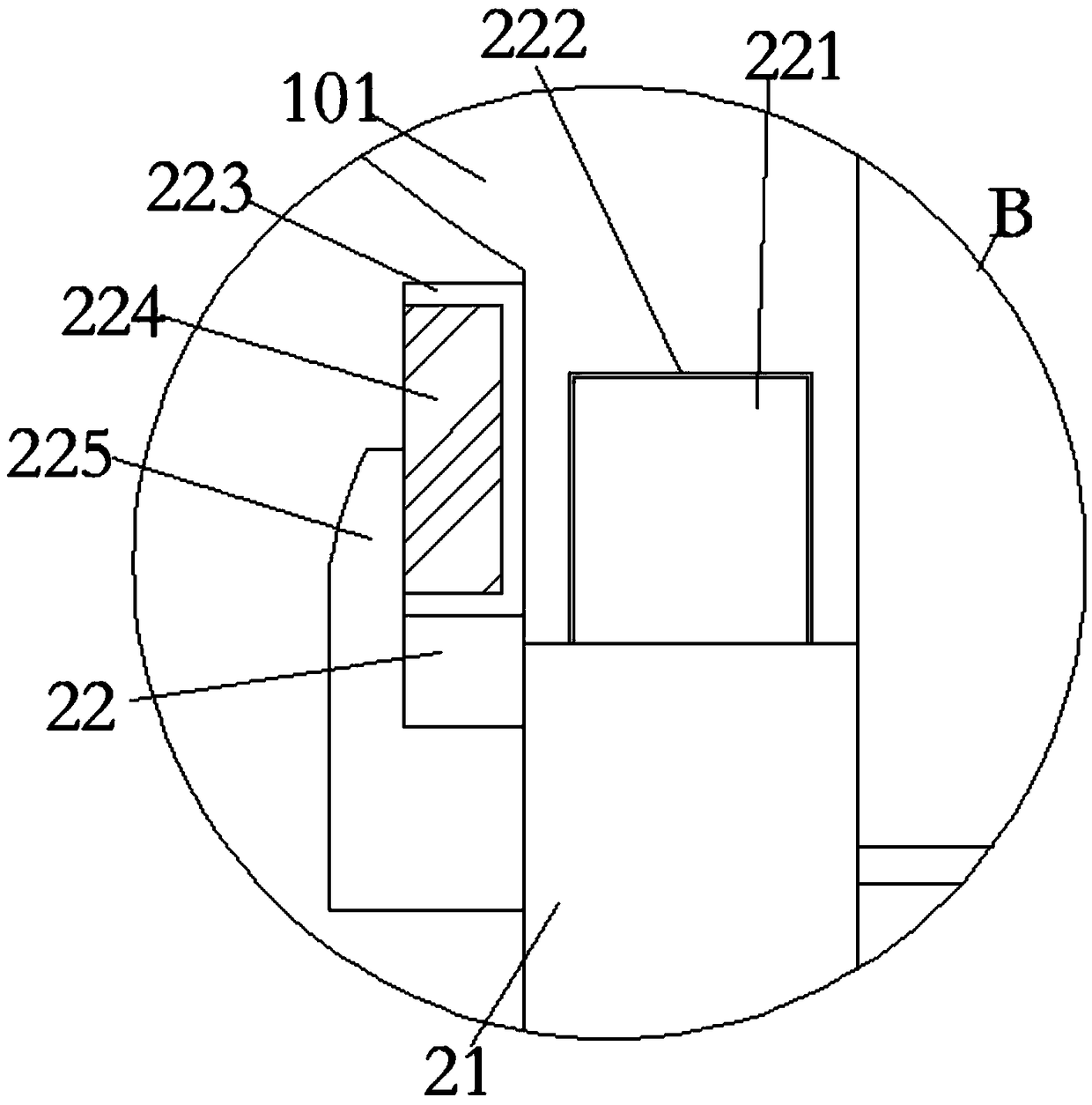 Powder breaking mechanism for secondary utilization of waste glass