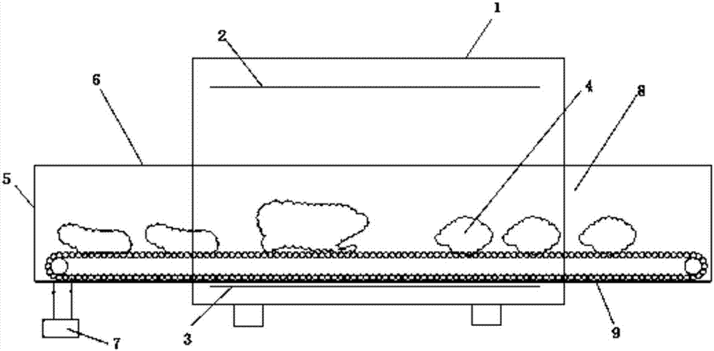 Uniform-unfreezing type radio frequency heating device