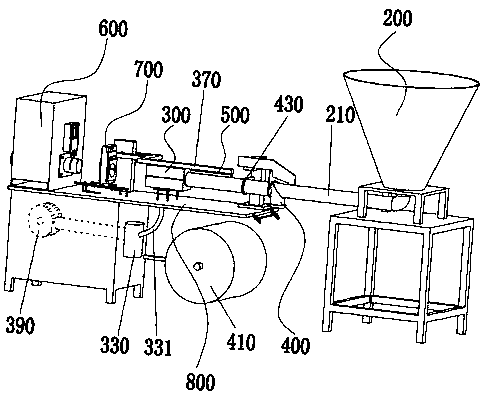 Automation device for filling substrates into light substrate mesh bag fast seedling breeding container