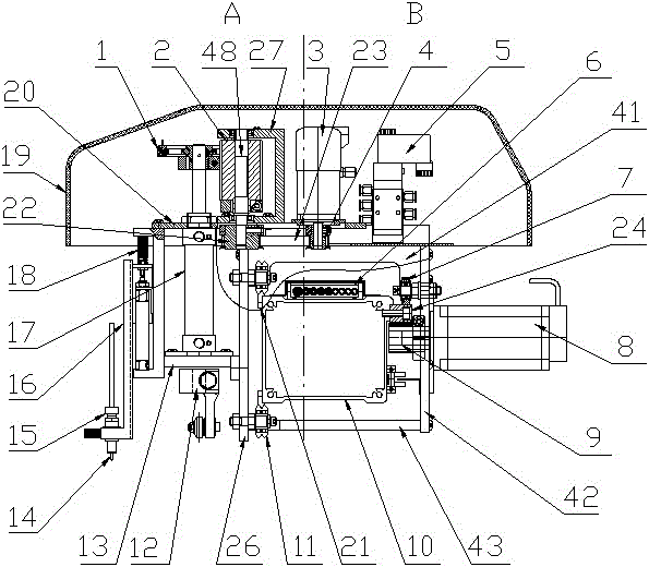 Cutting head for high-speed lower-layer cutting bed