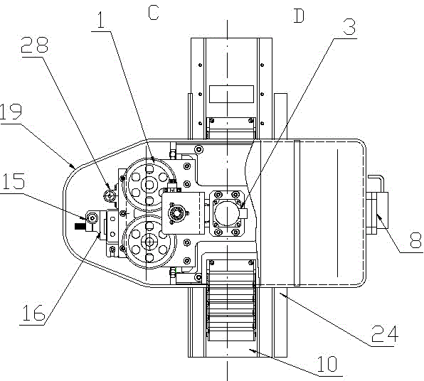 Cutting head for high-speed lower-layer cutting bed