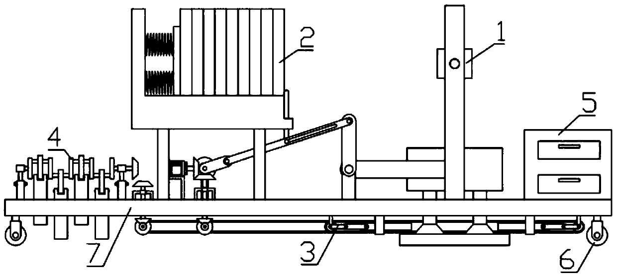 Multifunctional floor tile automatic laying device