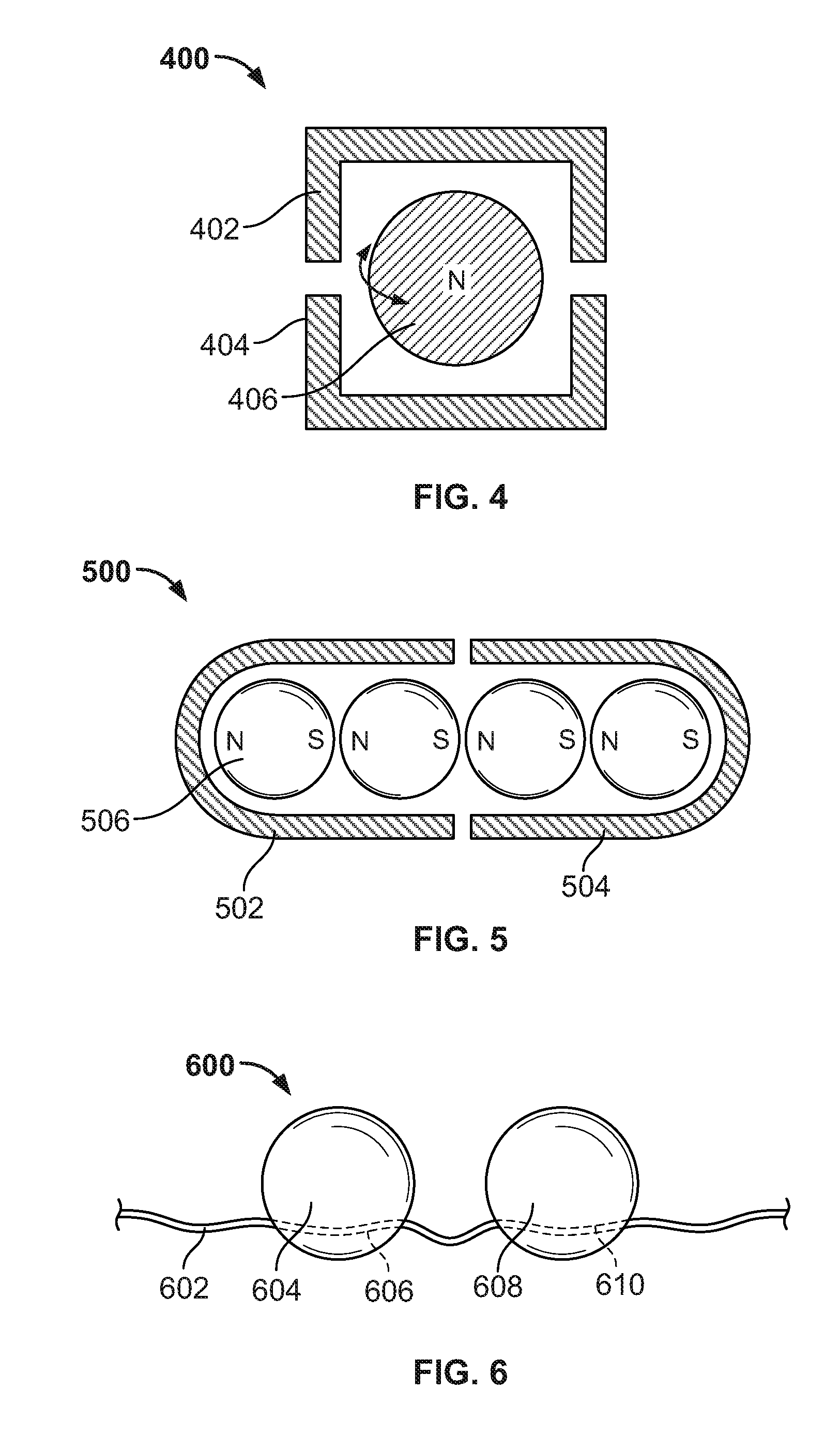 Medical implant with floating magnets