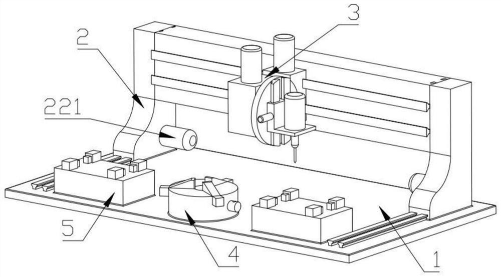 Multi-axis linkage type numerical control drilling and milling machine tool