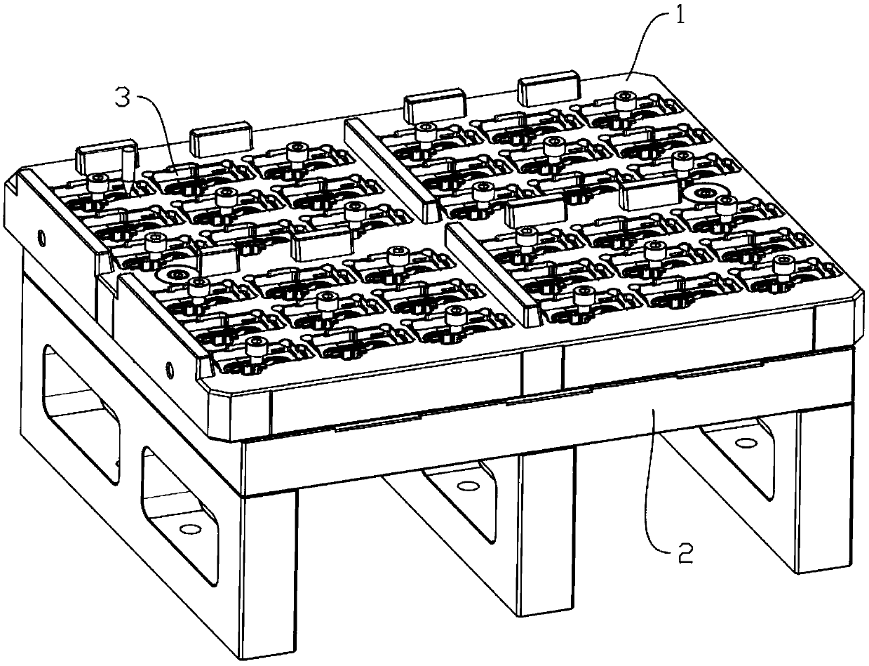 Batch machining workbench suitable for CNC machine tool and detection machining method