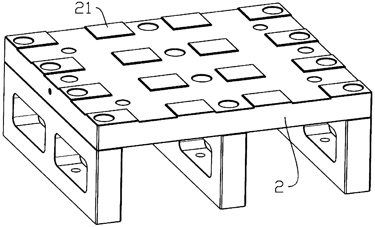 Batch machining workbench suitable for CNC machine tool and detection machining method