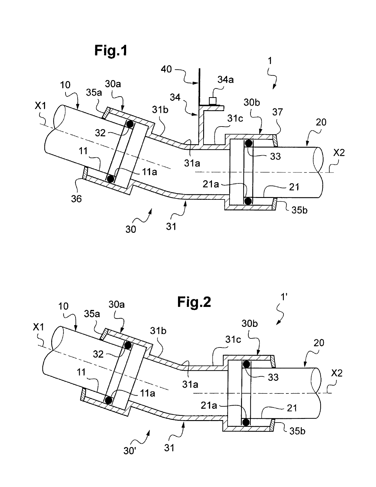 Connection device, pipes incorporating same for fluid transmission piping of an aircraft or a spacecraft, and method for manufacturing said device