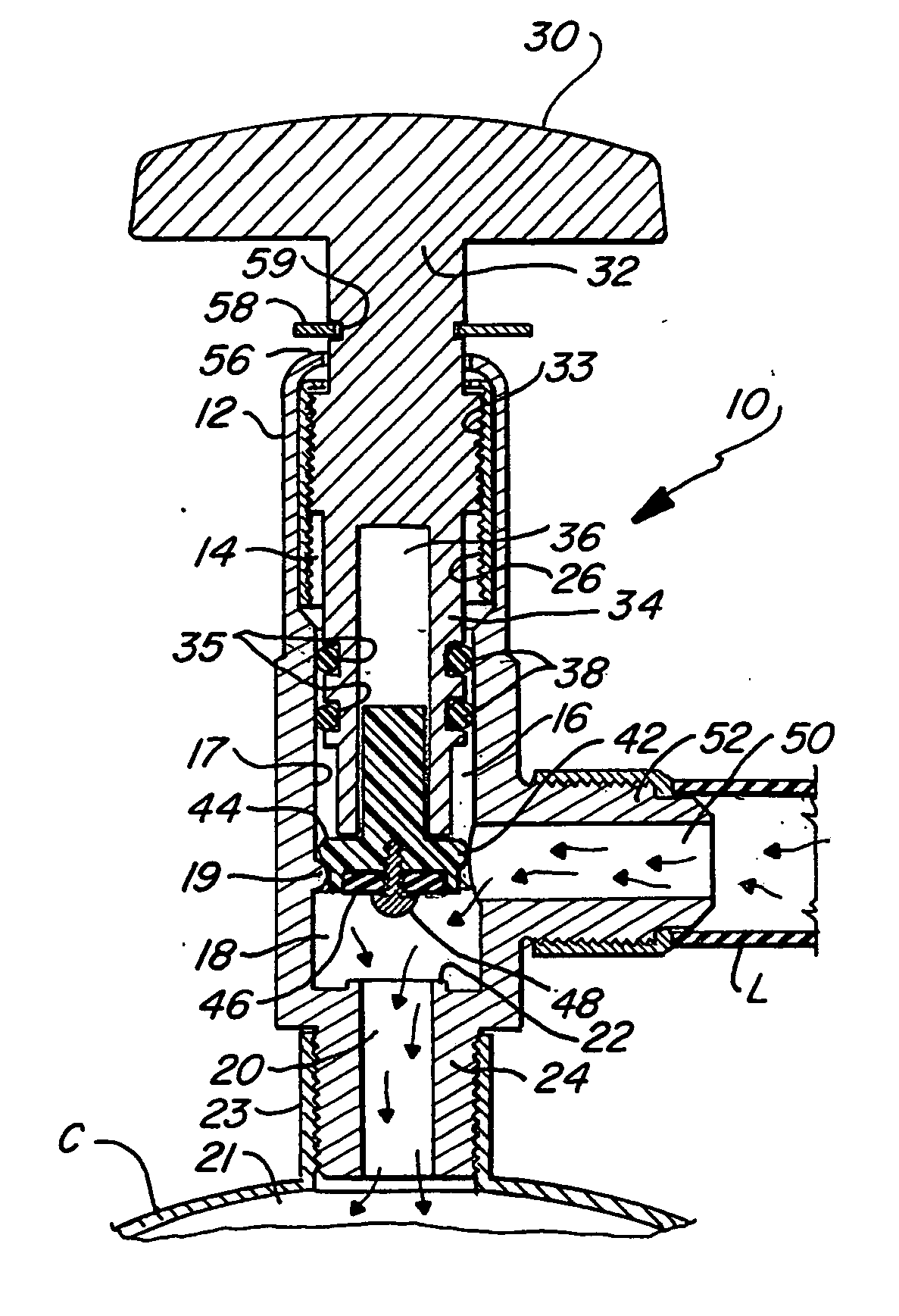 Non-refillable valve