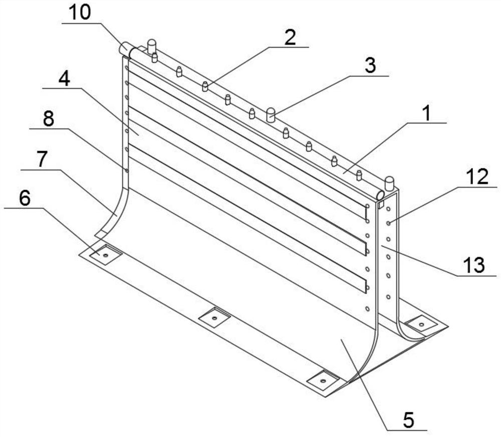 Expressway guardrail with intelligent dust suppression and pavement maintenance functions and installation method