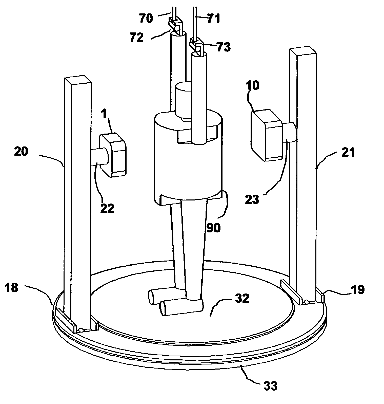 Upright CT scanner