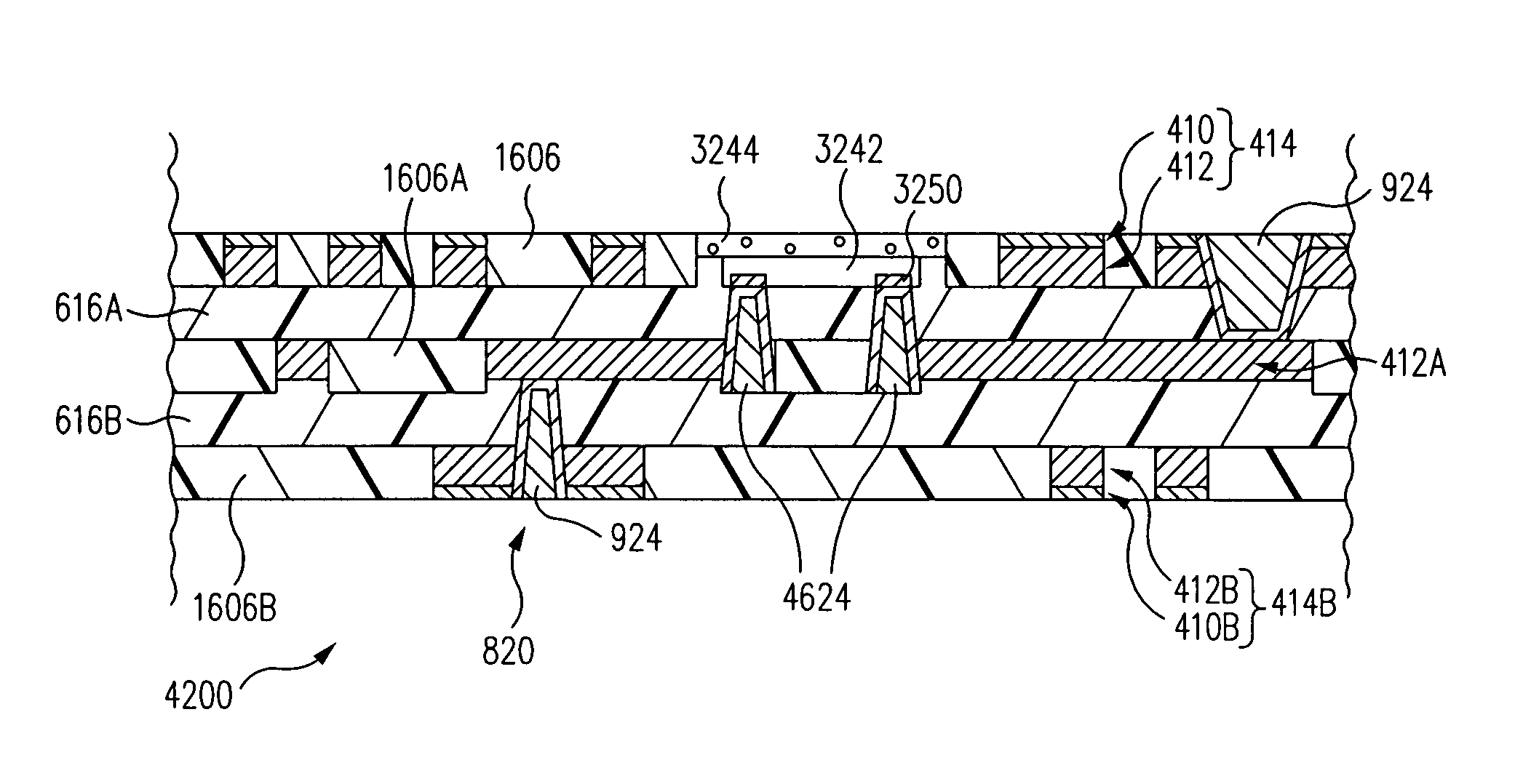 Metal etch stop fabrication method and structure